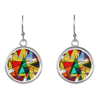 Modern Triangle Colorful Geometric Earrings