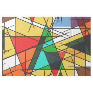 Modern Triangle Colorful Geometric  Gallery Wrap