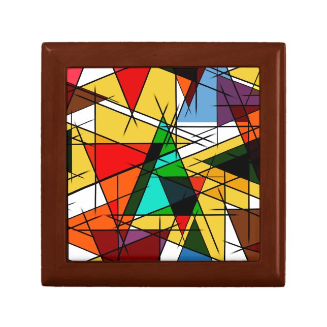 Modern Triangle Colorful Geometric  Gift Box (Front)