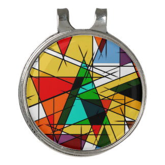 Modern Triangle Colorful Geometric Golf Hat Clip