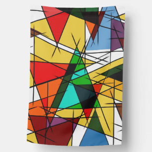 Modern Triangle Colorful Geometric  House Flag