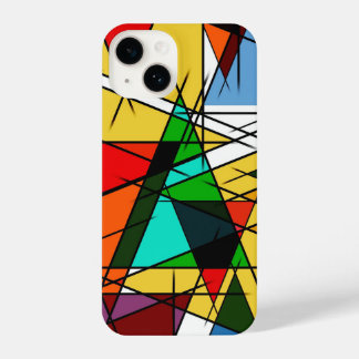 Modern Triangle Colorful Geometric  iPhone 14 Case