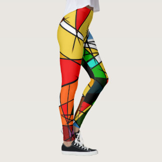 Modern Triangle Colorful Geometric Leggings