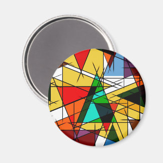 Modern Triangle Colorful Geometric  Magnet