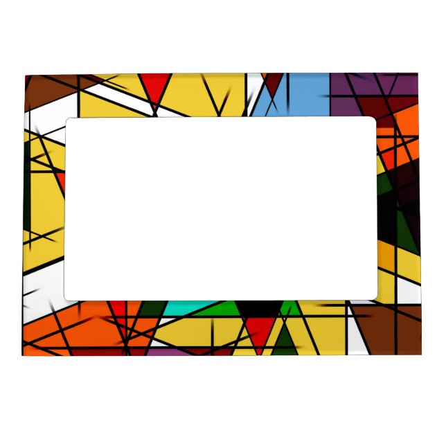 Modern Triangle Colorful Geometric  Magnetic Frame (Front)