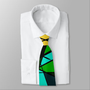 Modern Triangle Colorful Geometric Neck Tie