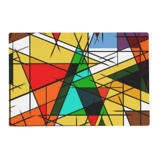 Modern Triangle Colorful Geometric Placemat