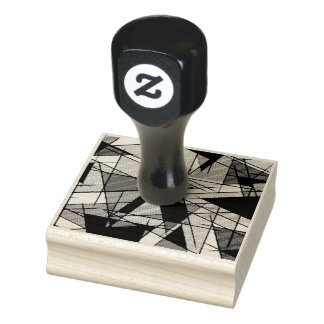 Modern Triangle Colorful Geometric Rubber Stamp