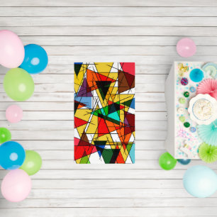 Modern Triangle Colorful Geometric  Rug
