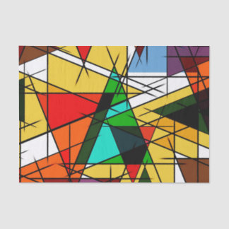 Modern Triangle Colorful Geometric  Tissue Paper