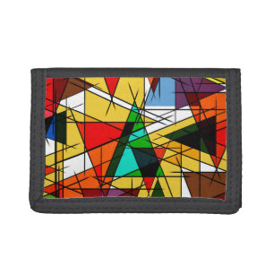 Modern Triangle Colorful Geometric Trifold Wallet
