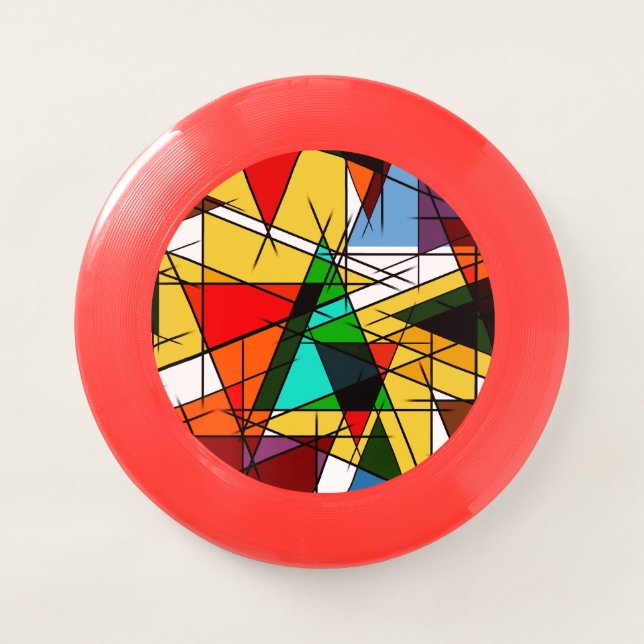 Modern Triangle Colorful Geometric  Wham-O Frisbee (Front)