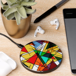 Modern Triangle Colorful Geometric Wireless Charger