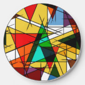Modern Triangle Colorful Geometric  Wireless Charger (Front)