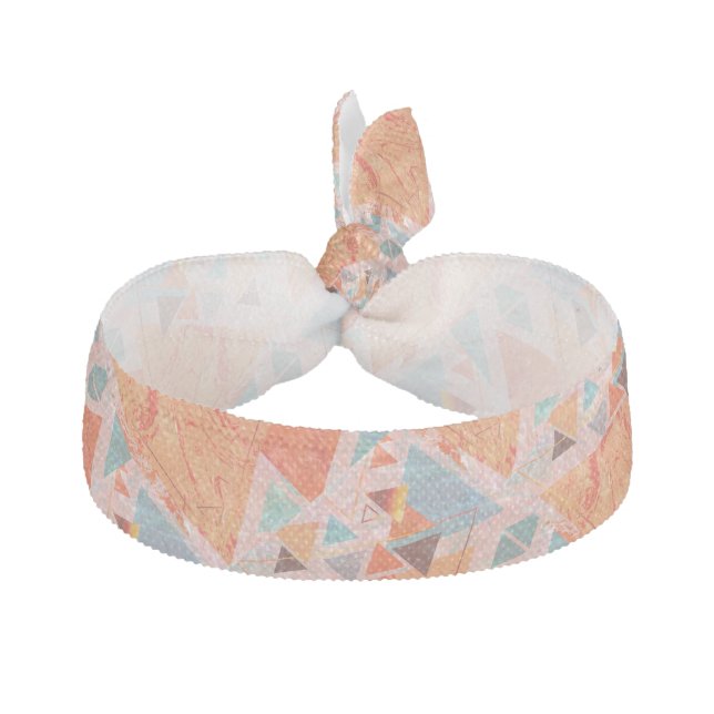 Modern triangle design – artistic geometry  elastic hair tie (Front)