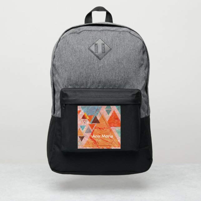 Modern triangle design – artistic geometry  port authority® backpack (Front)