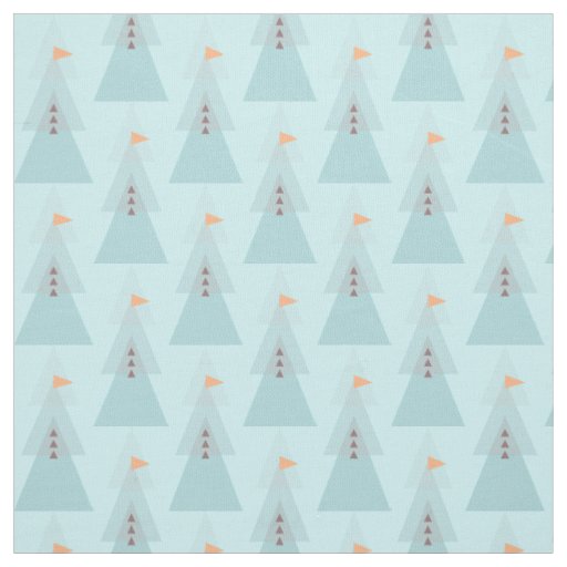 Modern Triangle Pattern Geometric Snowman Frosty Fabric