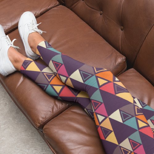 Modern Triangle Quilts Leggings