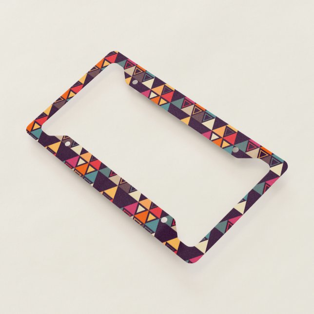 Modern Triangle Quilts License Plate Frame (3/4)