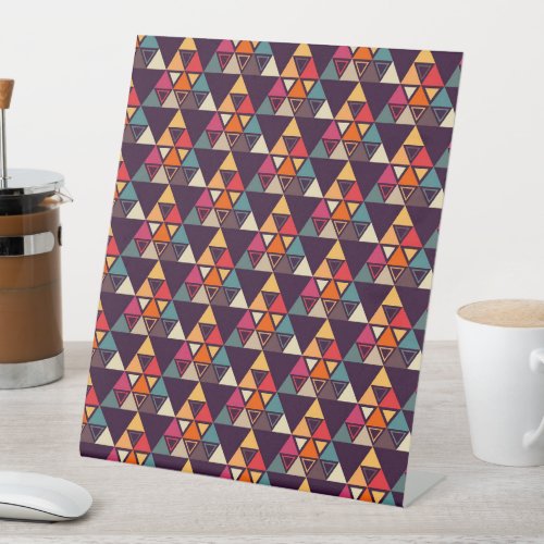 Modern Triangle Quilts Pedestal Sign