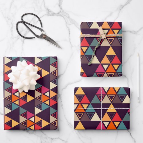Modern Triangle Quilts Wrapping Paper Sheets