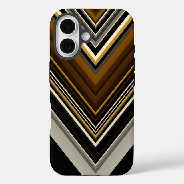Modern triangles abstract and custom initials Case-Mate iPhone case (Back)