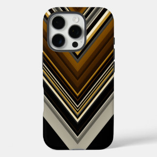 Modern triangles abstract and custom initials iPhone 16 pro case