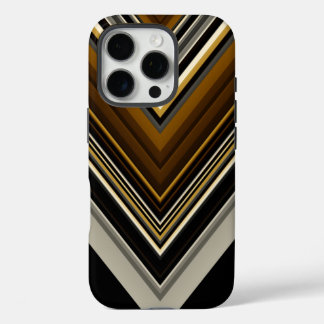 Modern triangles abstract and custom initials iPhone 16 pro case