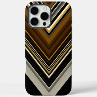 Modern triangles abstract and custom initials iPhone 16 pro max case
