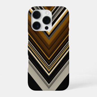 Modern triangles abstract and custom initials iPhone 16 pro case