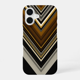 Modern triangles abstract and custom initials iPhone 16 case