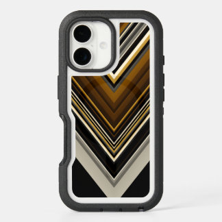 Modern triangles abstract and custom initials iPhone 16 case