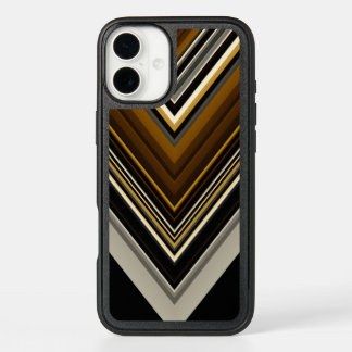 Modern triangles abstract and custom initials iPhone 16 plus case