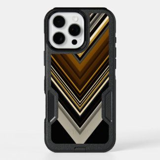 Modern triangles abstract and custom initials iPhone 16 pro max case