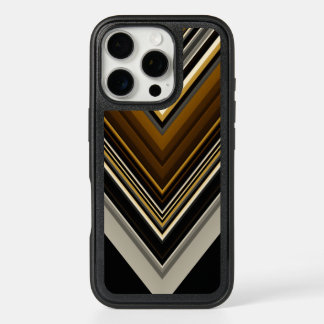 Modern triangles abstract and custom initials iPhone 16 pro case