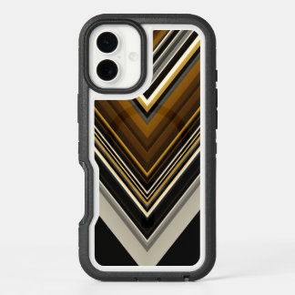Modern triangles abstract and custom initials iPhone 16 plus case