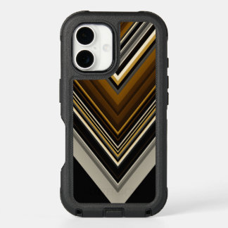 Modern triangles abstract and custom initials iPhone 16 case