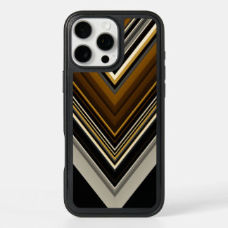 Modern triangles abstract and custom initials iPhone 16 pro max case