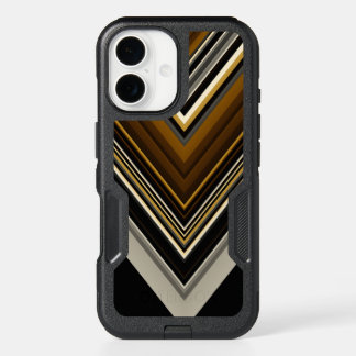 Modern triangles abstract and custom initials iPhone 16 case