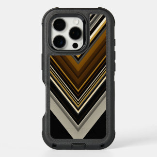Modern triangles abstract and custom initials iPhone 16 pro case