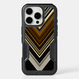 Modern triangles abstract and custom initials iPhone 16 pro case