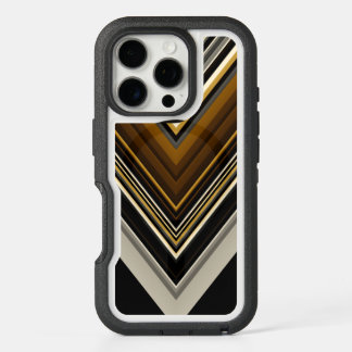 Modern triangles abstract and custom initials iPhone 16 pro case