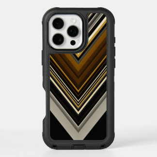 Modern triangles abstract and custom initials iPhone 16 pro max case