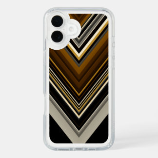 Modern triangles abstract and custom initials iPhone 16 plus case