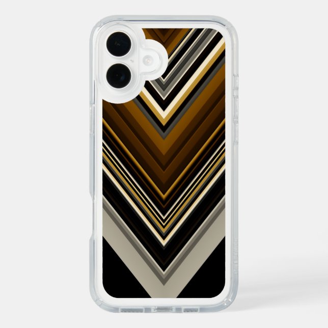 Modern triangles abstract and custom initials speck iPhone case (Front)