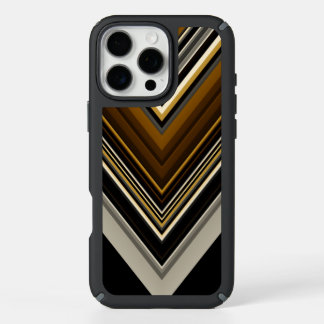 Modern triangles abstract and custom initials iPhone 16 pro max case