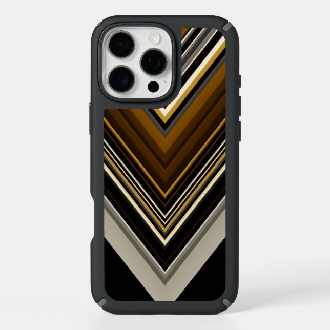 Modern triangles abstract and custom initials speck iPhone case (Front)