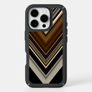 Modern triangles abstract and custom initials iPhone 16 pro case