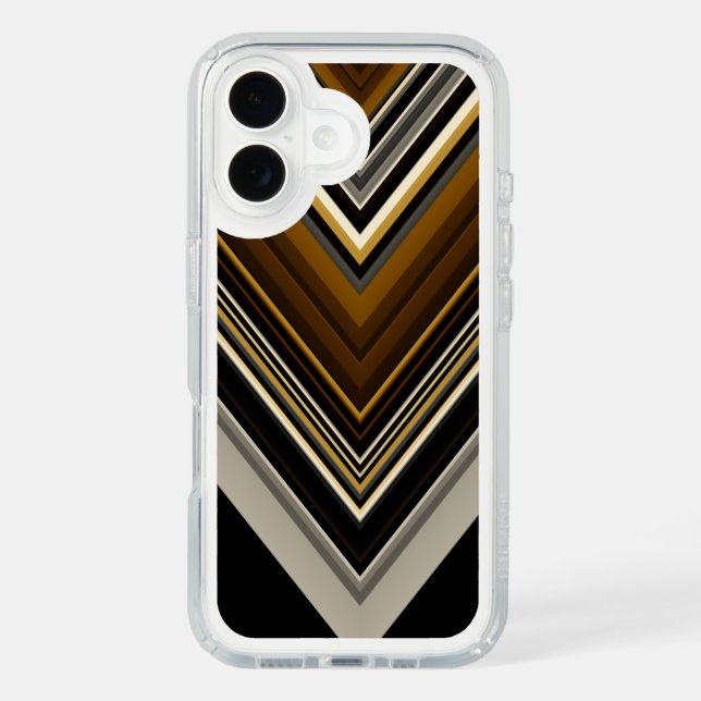 Modern triangles abstract and custom initials speck iPhone case (Front)