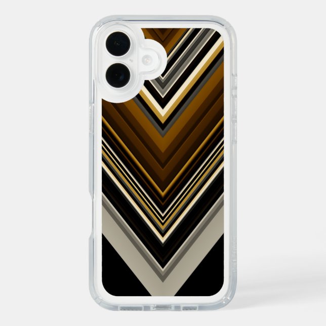 Modern triangles abstract and custom initials speck iPhone case (Front)